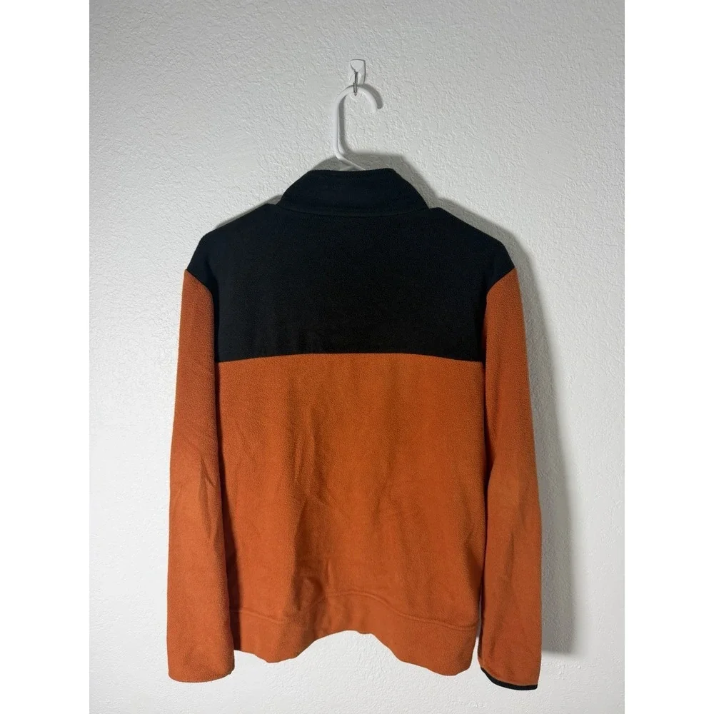 The North Face Glacier Fleece Jacket Full Zip Orange Black Men's Small